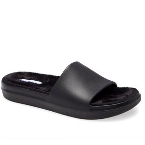 New Caslon Fleece Lined Slipper Slides